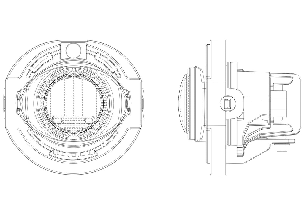 Universal Chrysler/Dodge/Jeep LED Projector Fog Lights (White Output Only)