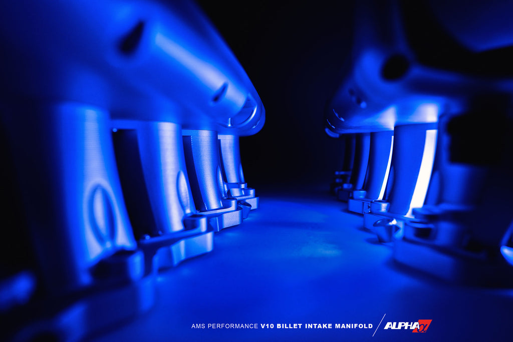 AMS Performance R8 / Huracan Billet Intake Manifold (Multi Stage Powder Coat) (ALP.37.08.0001-5)